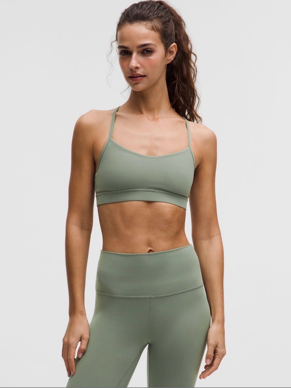Lululemon Flow Y Bra Nulu *Light Support, A–C Cups
Fog Green